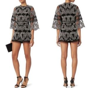 Alexis Veneda Black Lace Romper XS